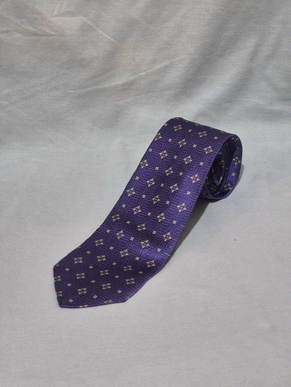 Robert Talbott Best Of Class Purple Patterned Silk Tie with Diamond Motif